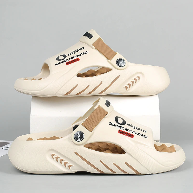 Men Slippers 2025 New Summer EVA Soft-soled Platform Slides Sandals Indoor Outdoor Walking Beach Shoes Flip Flops Mens Shoes