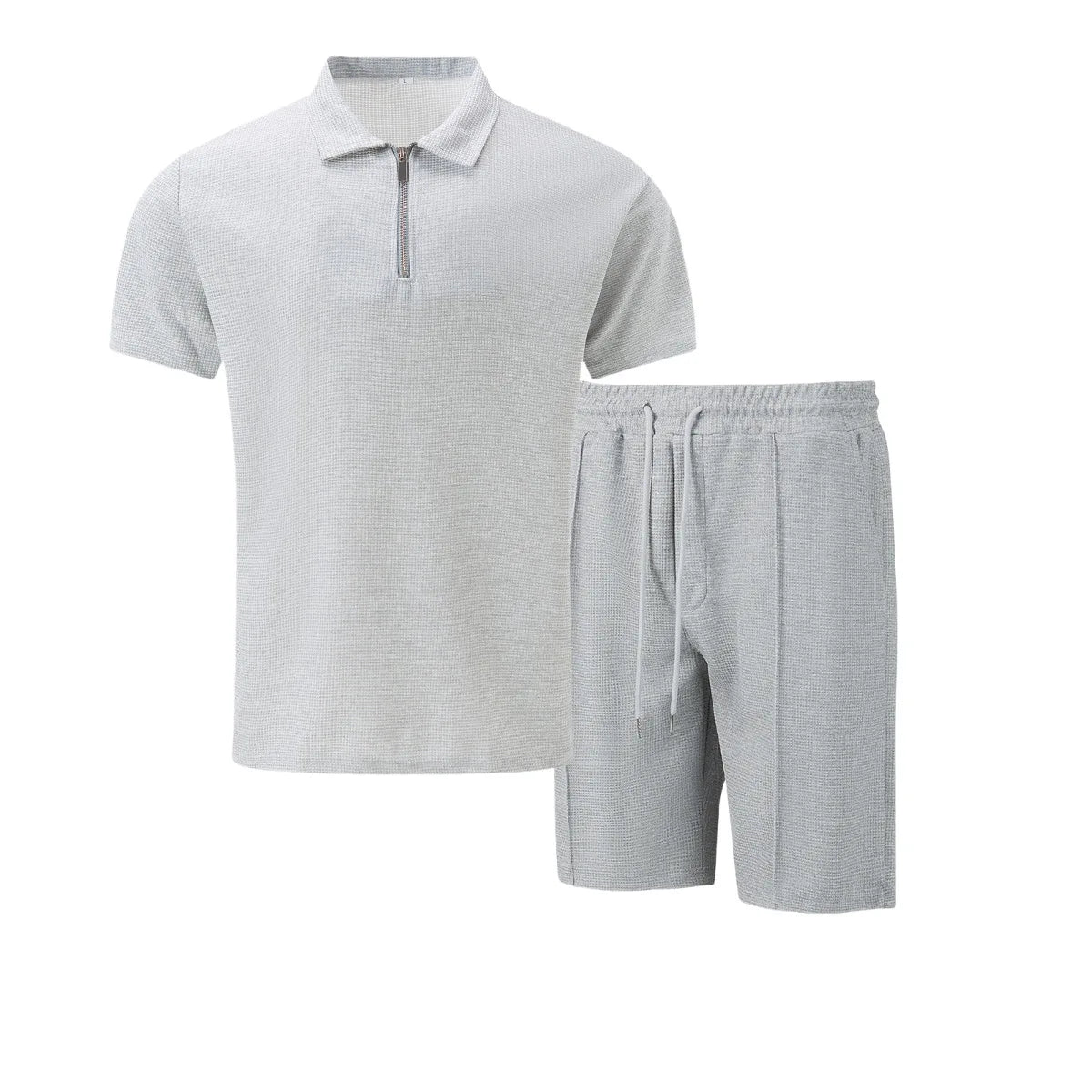 2025 simple men's suit summer new short sleeve shorts two-piece outdoor leisure handsome men's solid color trend suit