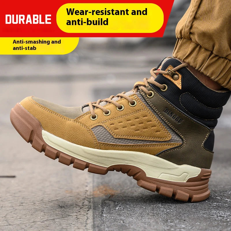 Outdoors Desert Boots Steel Toe Shoes Work Boots Indestructible Shoes Protective Boots Safety Shoes Combat Boots Puncture-Proof