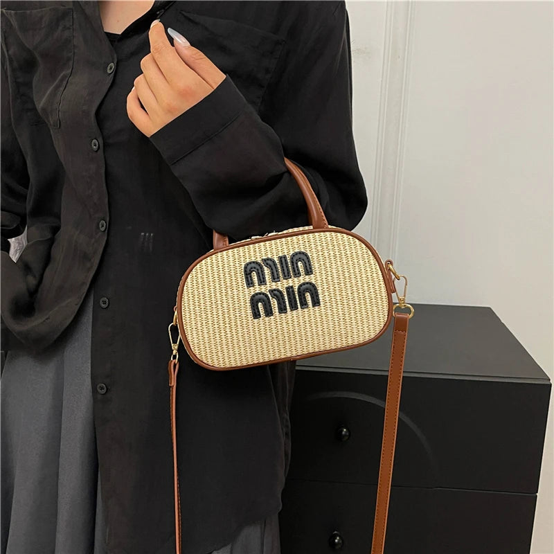 Crossbody Bags for Women 2025 New Summer Straw Bag High Quality Purse and Handbag Designer Shoulder Bag Cute Beach Bag