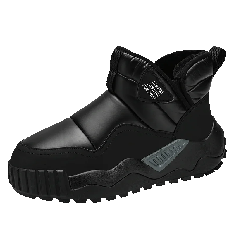 Couple's Slip-on Snow Boots New Man Warm Ankle Boots Outdoor Men's Winter Casual Velvet Thickening PlushCotton Non-Slip Shoes