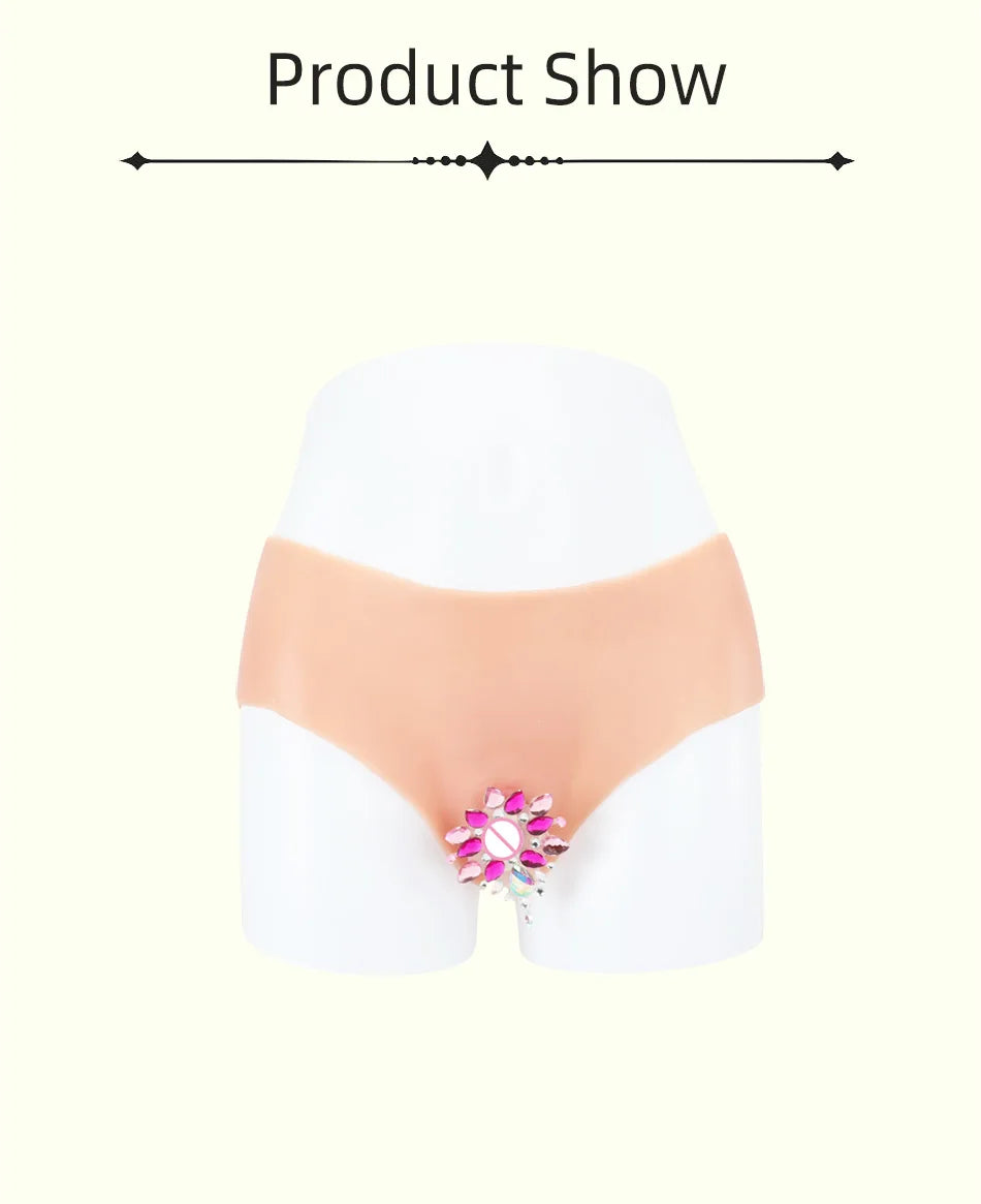 Simulated Silicone Fake Vagina Underwear Briefs Panties Hiding Penis For Crossdresser Transgender Shemale Dragqueen Cosplay Gays