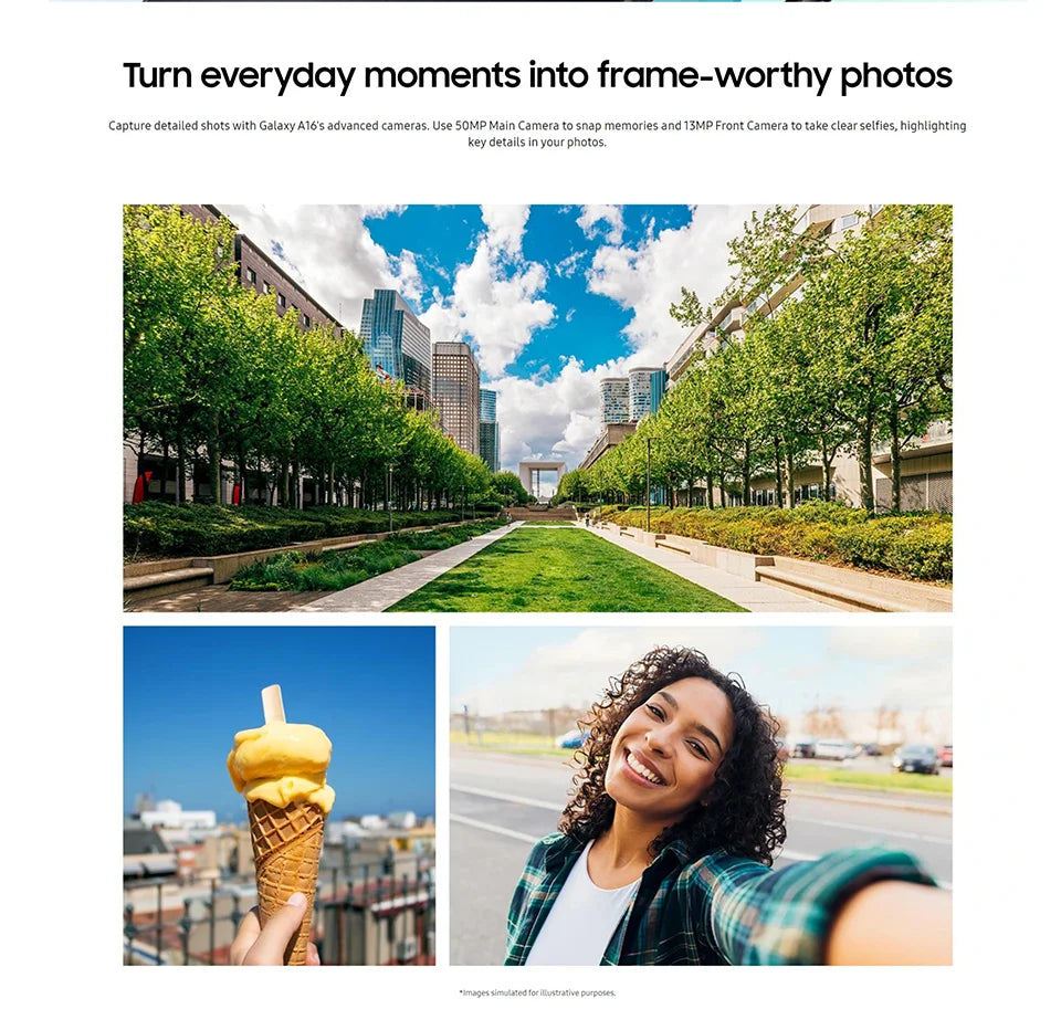 Samsung Galaxy A16 NFC,6.7" AMOLED Screen,50 MP Camera,Octa-Core CPU,5000 mAh battery