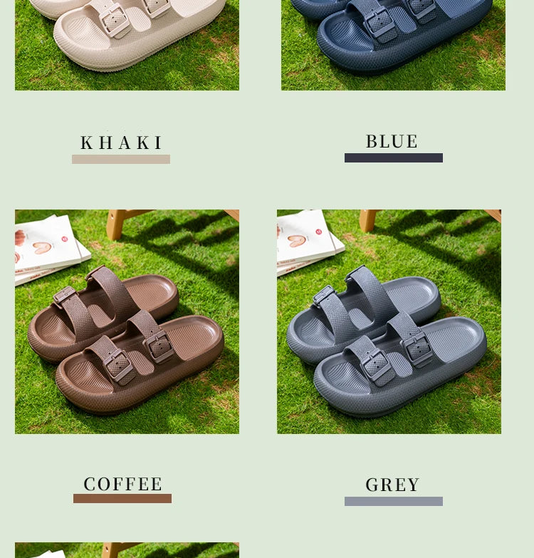 2025 New Men's Outdoor Fashion Thick Sole Sandals - Non-Slip Shower Slippers for Bathroom, Lightweight Comfortable House Slipper