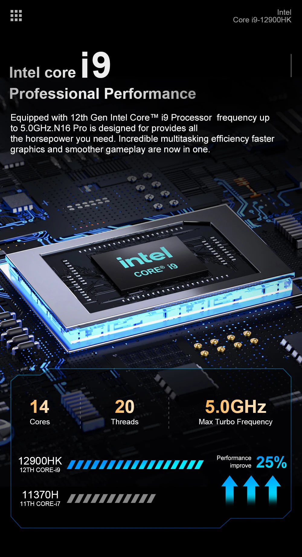 Laptop 16 inch 2.5K 120Hz Intel Core i9-12900HK WiFi 6 32GB RAM 1TB SSD Laptop Windows 11 pro Notebook Office Computer