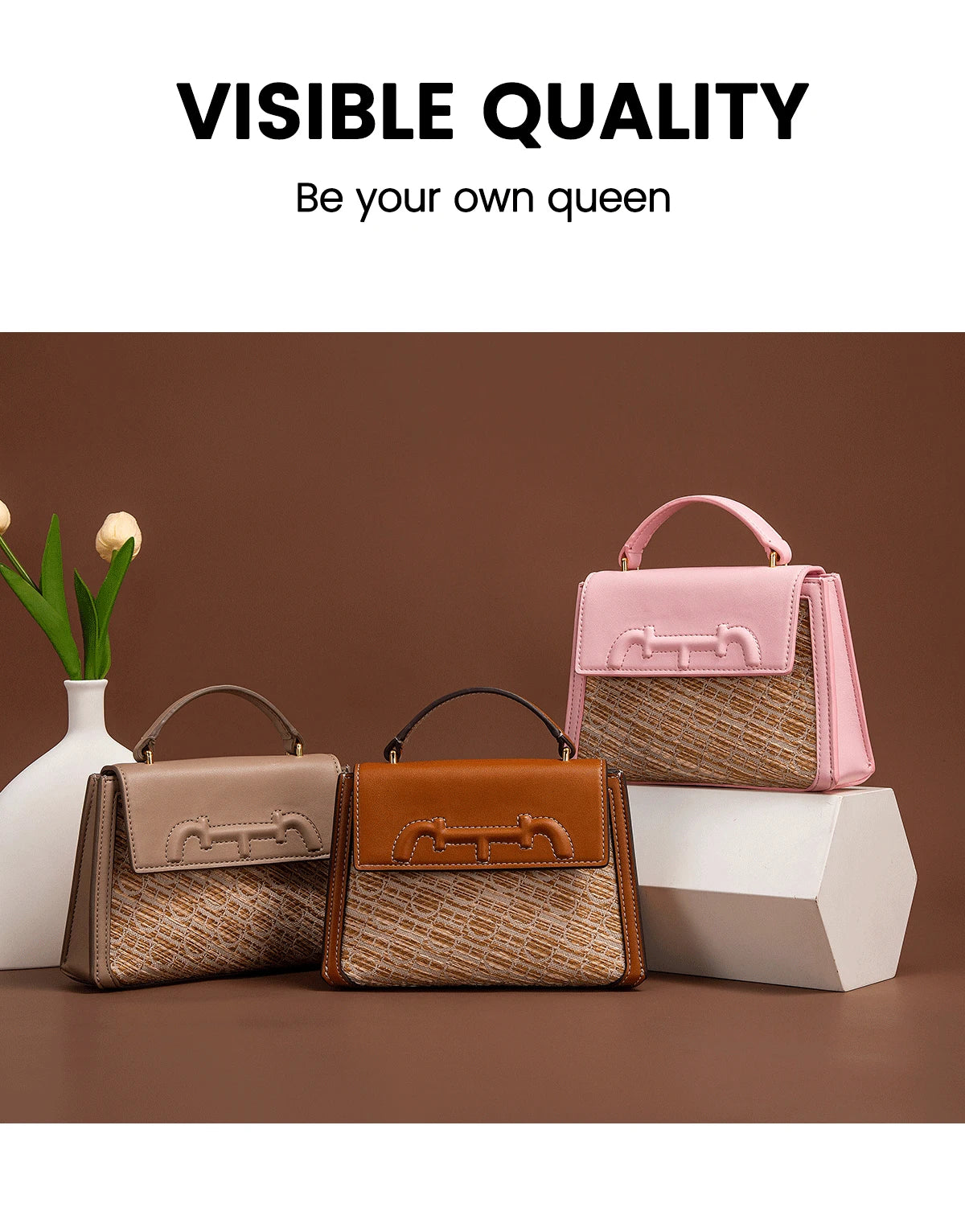 CHCH Women's Shoulder Bag New Handheld Flip Panel Panel Design Handbag