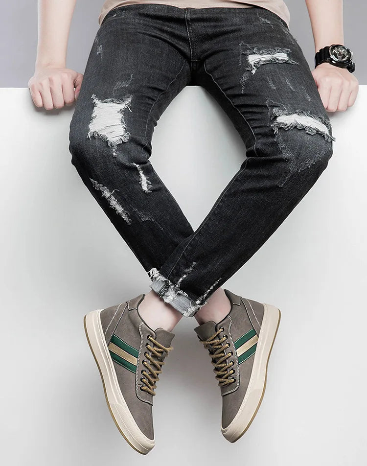 Men's Elevator Shoes Increase 6cm Sneakers Men Sports Shoes Leisure Inner Height Increasing Shoes Hidden Heels Shoes Size 38-44