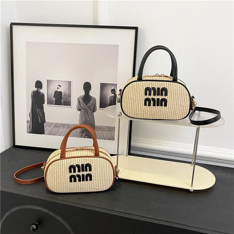 Crossbody Bags for Women 2025 New Summer Straw Bag High Quality Purse and Handbag Designer Shoulder Bag Cute Beach Bag