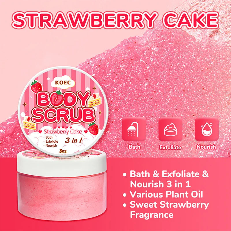 Fruity Body Scrub Remove Grease, Clean Body And Bath Salt. Moisten Prevent Dry Skin Scrub Cream Body Cleaning Products