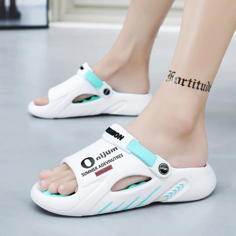 Men Slippers 2025 New Summer EVA Soft-soled Platform Slides Sandals Indoor Outdoor Walking Beach Shoes Flip Flops Mens Shoes