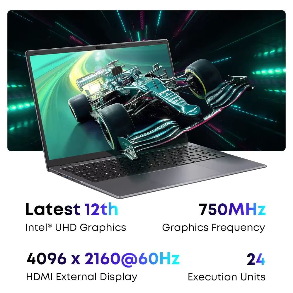 CHUWI GemiBook XPro 14.1 Inch Laptop Intel 12th N100 8GB DDR5 256GB SSD Windows 11 1920*1080 16:9 Screen WiFi 6 BT5.2 38Wh