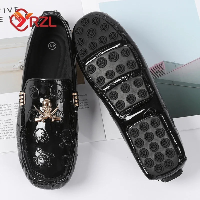 YRZL White Loafers Men Casual Shoes Handmade Lazy Shoes Men Loafers Moccasins Size 48 Breathable Slip on Driving Loafers for Men