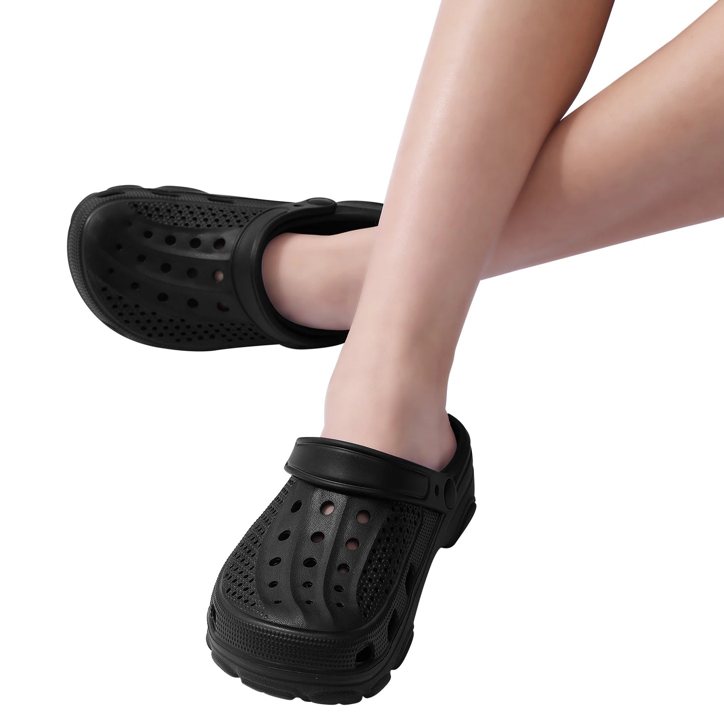 Shevalues Fashion Men Clogs Slippers Casual Hole Beach Sandals Outdoor Men Garden Shoes Summer Soft Sandals Home Bathroom Slides