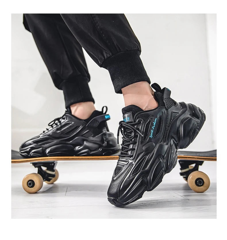 Men's low top Korean fashion sports shoes four season outdoor soft sole comfort casual running shoes student breathable sneakers