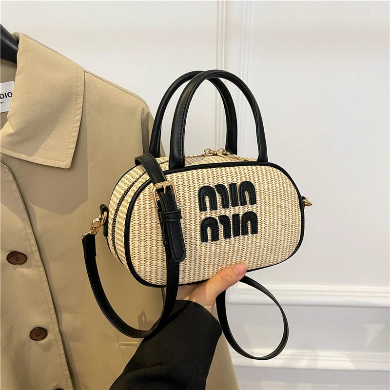 Crossbody Bags for Women 2025 New Summer Straw Bag High Quality Purse and Handbag Designer Shoulder Bag Cute Beach Bag