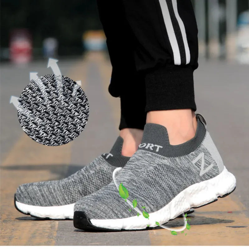 Size 36-46 Men Women Safety Work Boots Outdoor Hiking Shoes Air Mesh Sneaker Popcorn Sole Kevlar Insole Anti-smash Steel Toe Cap