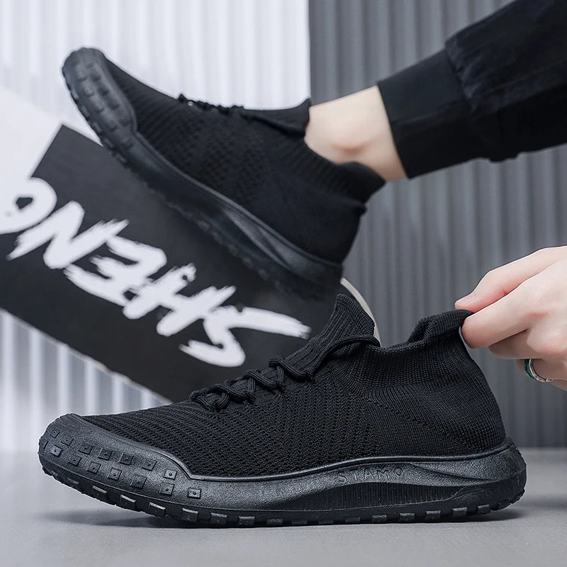 Men Casual Sneakers Summer Breathable Sport Shoes Outdoor Running Shoes male's Mesh Light Comfort Athletic Jogging Walking Shoes