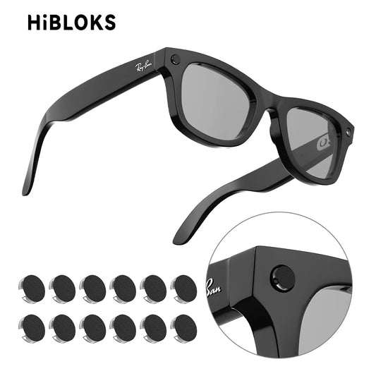 HIBLOKS 適用於雷朋 Meta Wayfarer RW4008/RW4006 Skyler RW4010 RW4009/RW4009F AI 智慧眼鏡錄影遮光貼紙