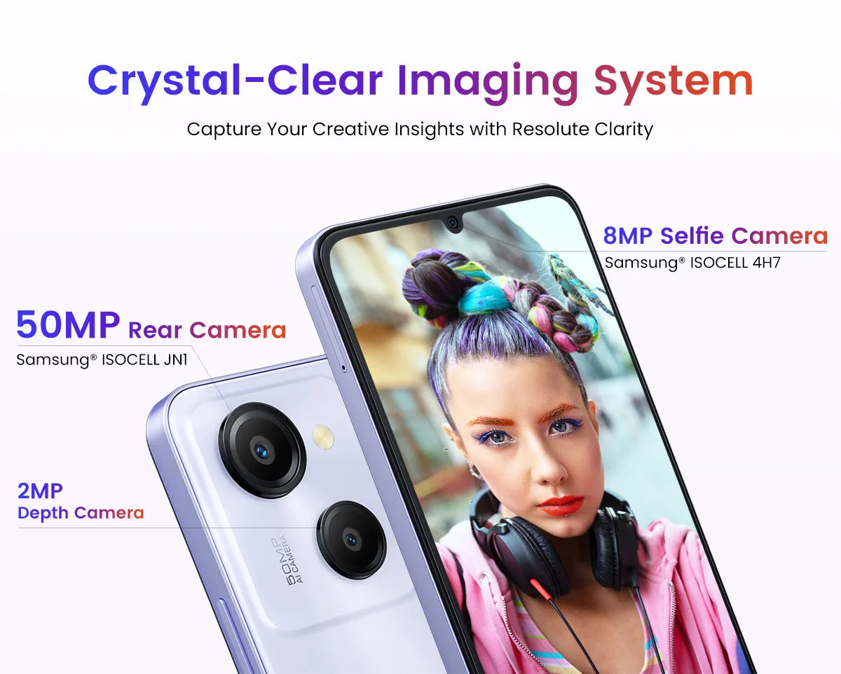 Oscal MODERN 8 Smartphone 6.75 inch Display 8GB+128GB/256GB,50MP Rear Camera Mobile Phone 18W Fast Charging 6000mAh