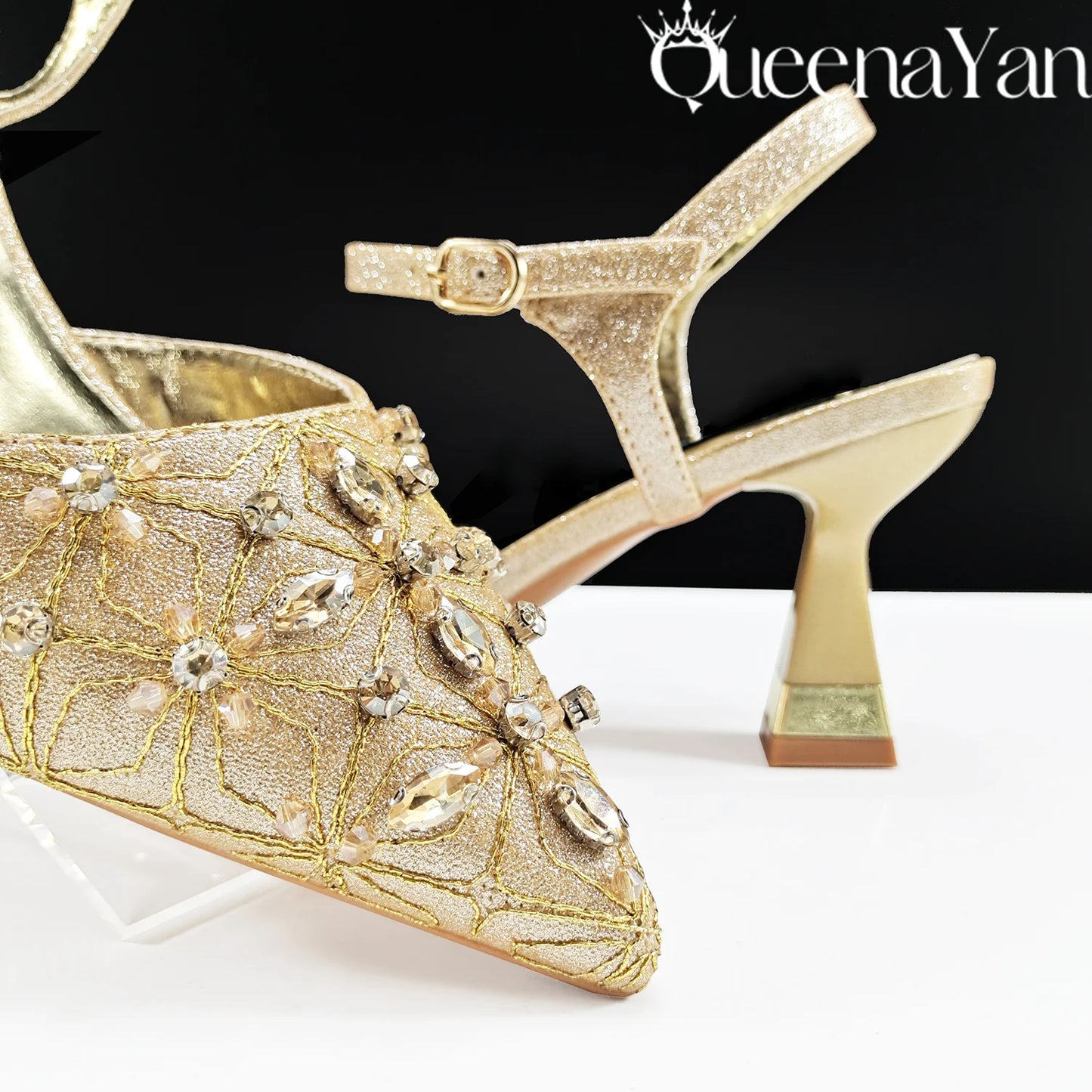 Festive Elegance:Spot Goods High Quality Women's Pumps Fashion Design For Nigeria Wedding Party Ladies Shoes