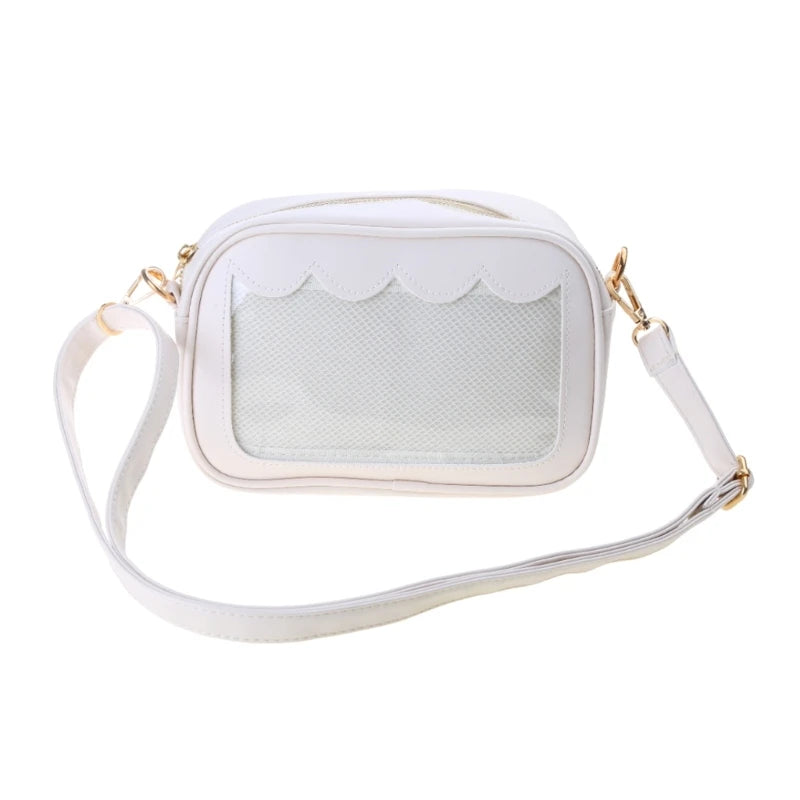 Functional Ita Bag Crossbody Bag Pin Display Bag Messengers Shoulder Bag Great for Travel School and Work