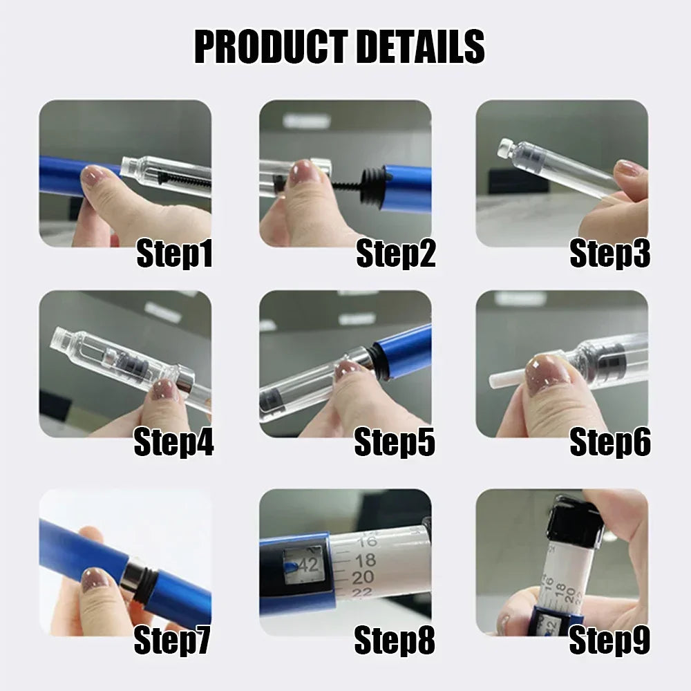 Magic Pen Tattoo Pen Kit Cartridges 3ml Empty Cassette Bottle Individual Packaging Medical Aesthetics for Lilly Insulin Pen