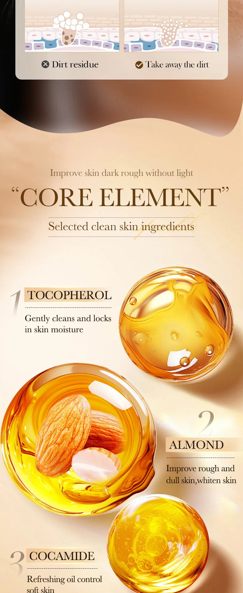 500ml Sweet Almond Scrub Whitening and Cleansing Shower Gel Body Wash Bath and Body Works