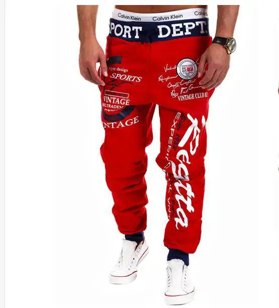 男士街頭潮流運動褲 Y2K Graffti 嘻哈抽繩腰部寬鬆慢跑褲帶口袋寬鬆低襠褲