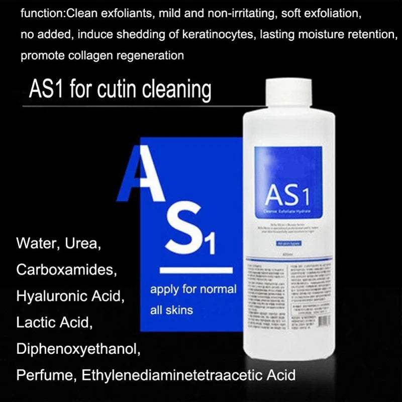 AS1 SA2 AO3 Small Bubble Aqua Peeling Solution 400ml Hydrogen Oxygen Dermabrasion Facial Cleaning Blackhead Export Liquid Beauty