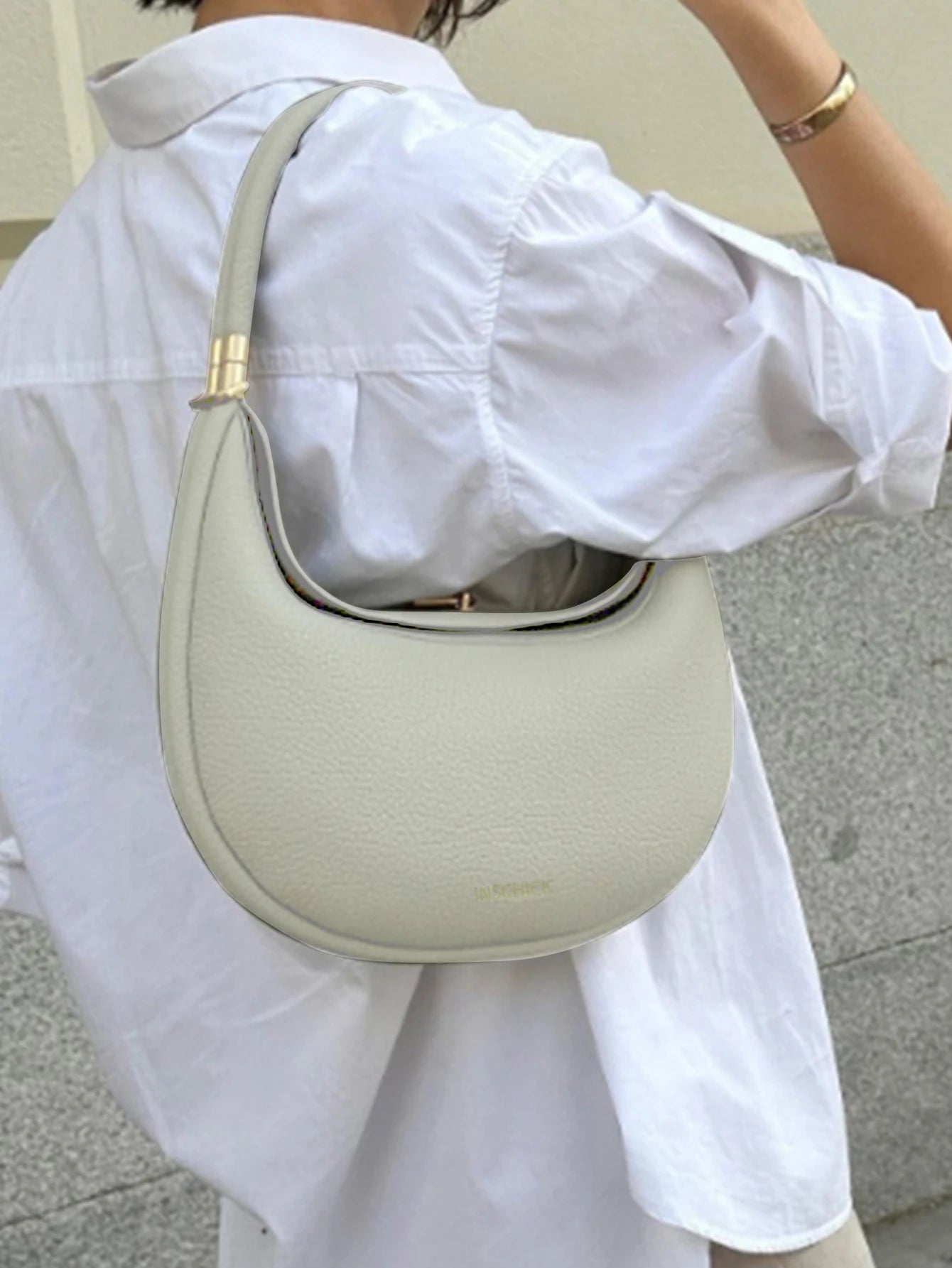 Fresh and casual versatile pine crescent bag, fashionable and luxurious one shoulder armpit bag