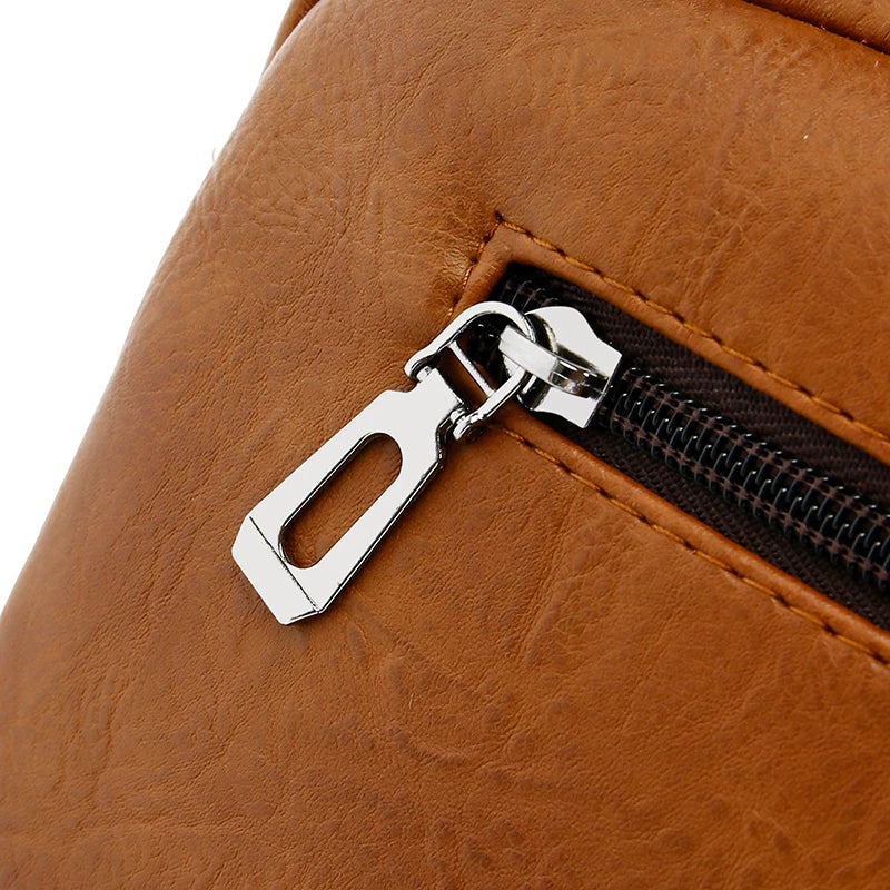 Fashion Men's Shoulder Bag Portable PU Leather Handbag Business Briefcase Travel Bag Man Crossbody Bags for Men Satchel Purse