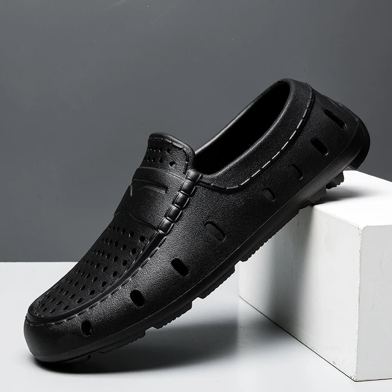 Comforty Men Slippers Summer Men's Slip On Loafers Waterproof Sandals Fashion Men's Beach Flip Flops Soft Sandals With Support