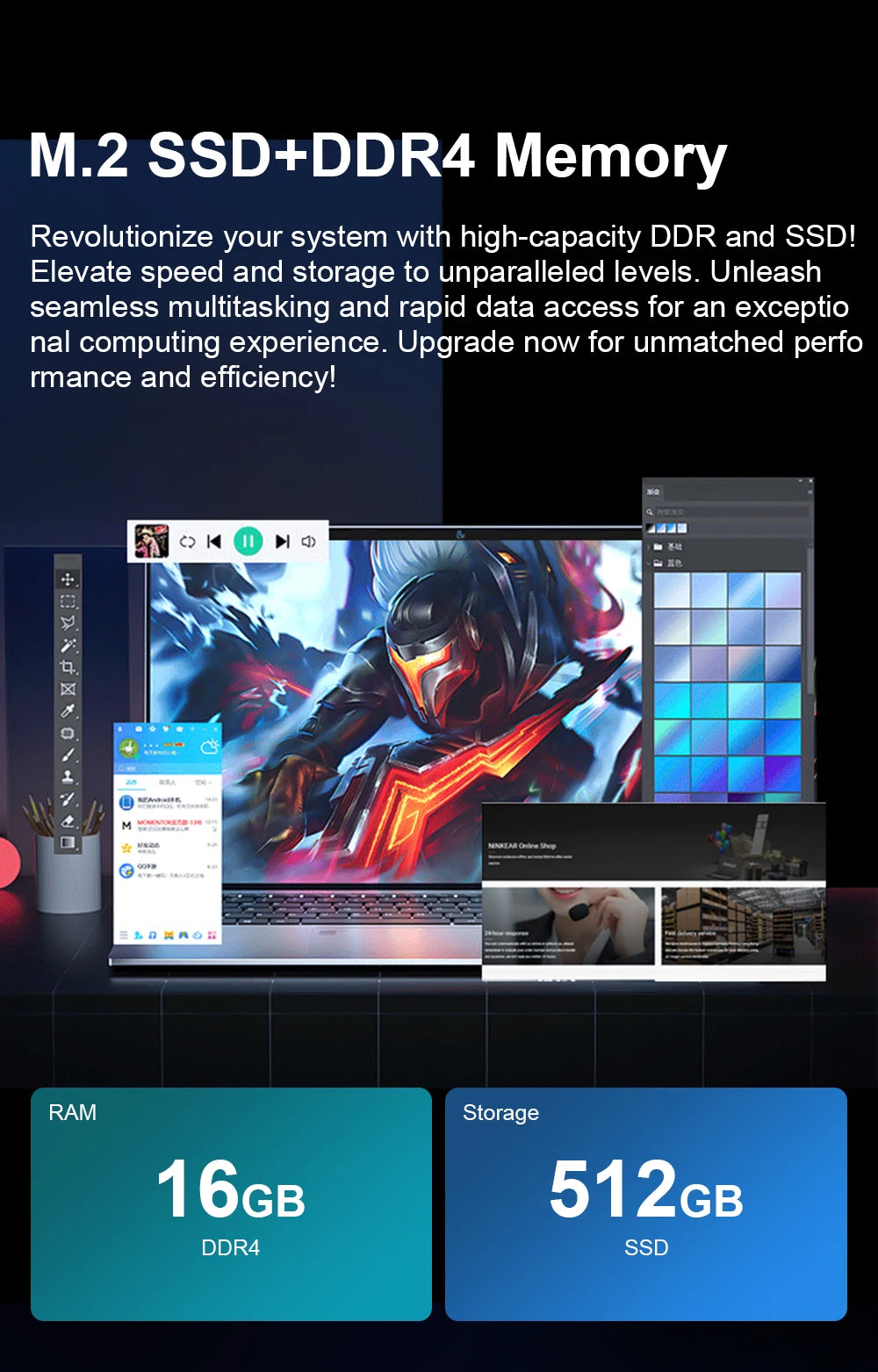 Ninkear N15 Air Laptop 15,6" IPS 1080P IPS Intel N95 3.4Ghz 16GB RAM 512GB SSD General Use Productivity Windows 11 pro Notebook