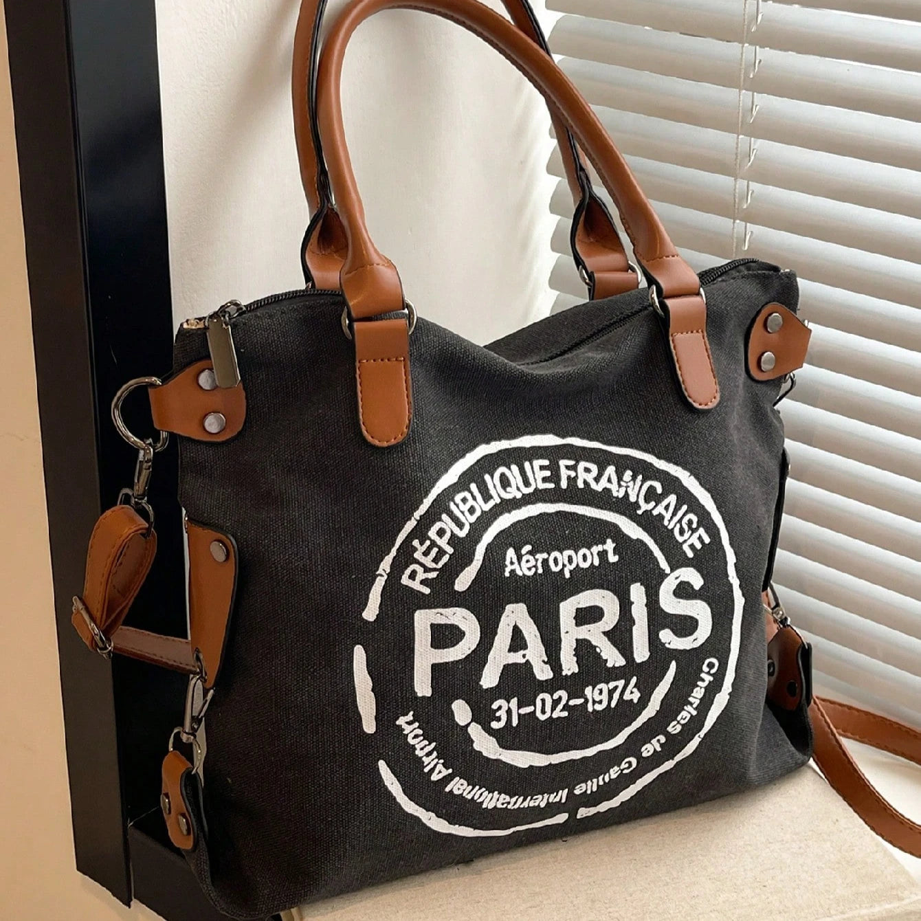 Large Capacity Casual Tote Bag, Stylish Crossbody Bag For Students, Working And Outdoor Commuting, One Shoulder Bag