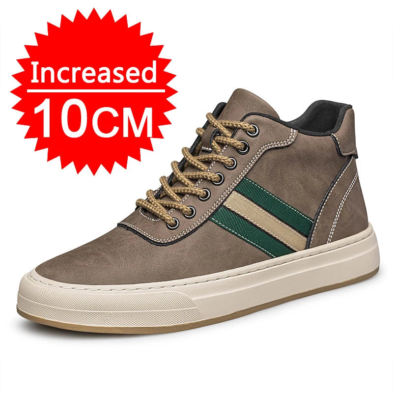 Men's Elevator Shoes Increase 6cm Sneakers Men Sports Shoes Leisure Inner Height Increasing Shoes Hidden Heels Shoes Size 38-44