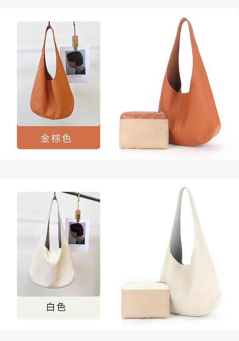 Designer Women Bag Genuine Leather Handbags High Quality Cowhide Hobo Bag Fashion Ladies Shoulder Bag