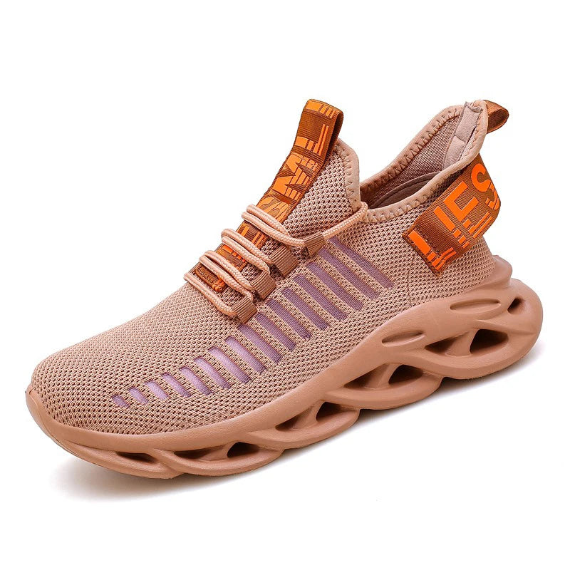 YRZL Men Shoes Comfortable Casual White Sneakers Breathable Platform Running Shoes for Men Mesh Tenis Sport Shoes for Men