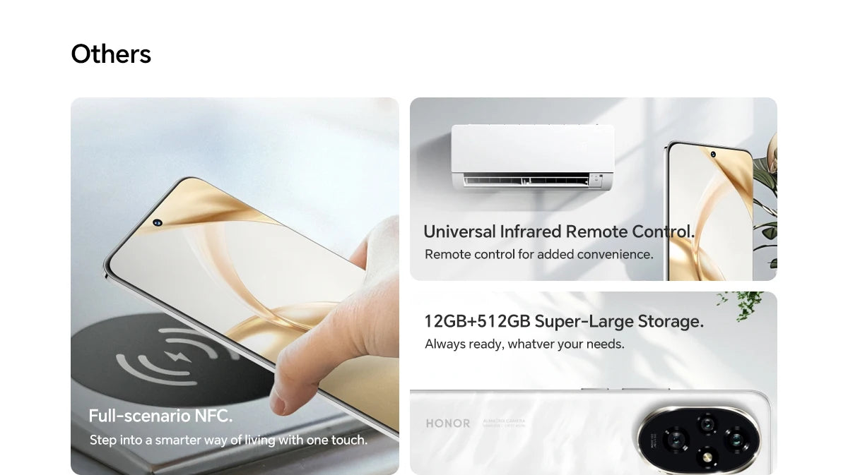 Global Version HONOR 200 5G Smartphone Snapdragon 7 Gen 3 Android 14 6.7'' AMOLED Display 5200mAh Battery Phone