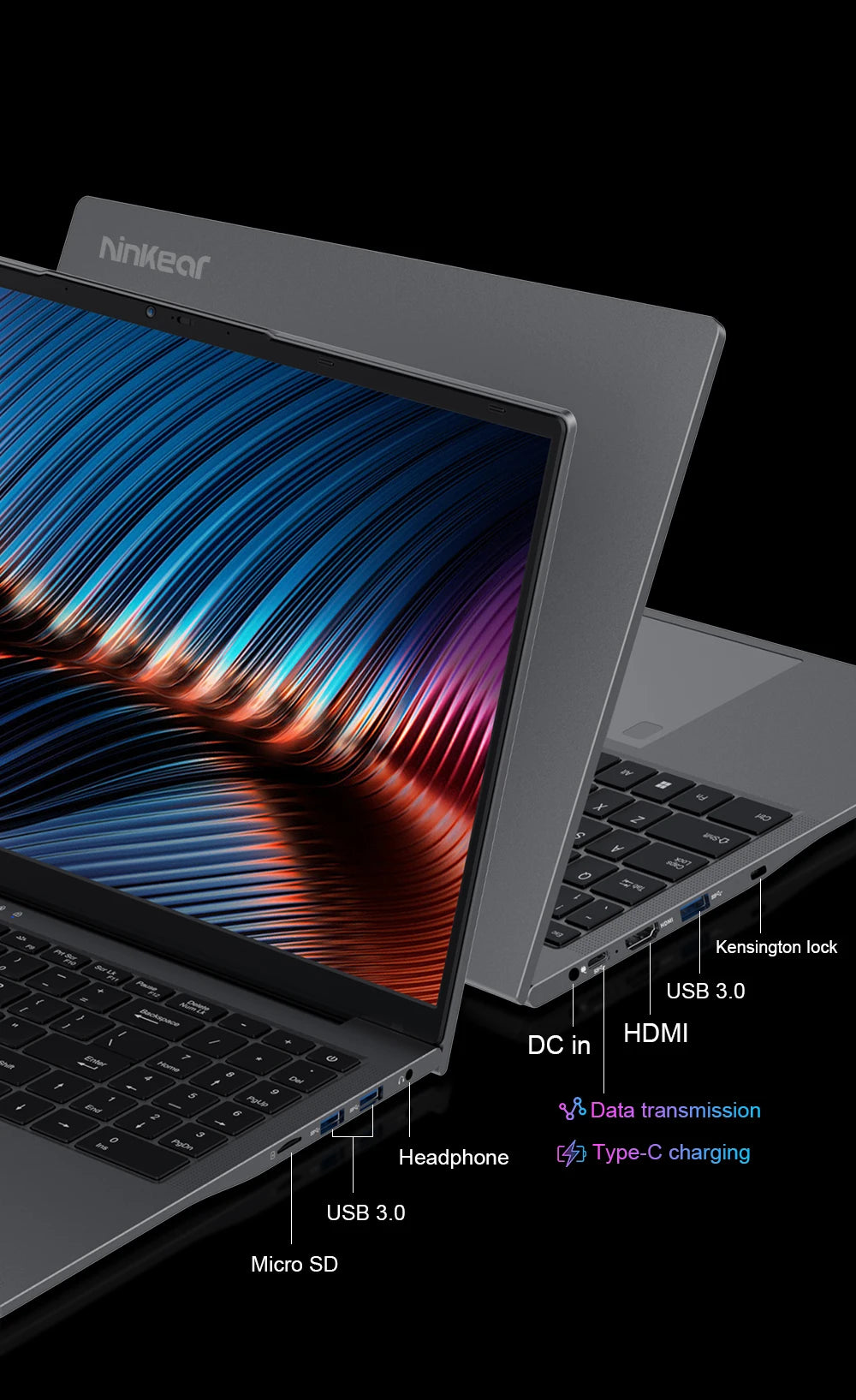 Ninkear A15 PLUS Laptop 15.6" IPS FHD AMD Ryzen 7 5825U Notebook 32G DDR4 3200Mhz+1TB PCI-E 57Wh Battery Windows 11 PRO Computer