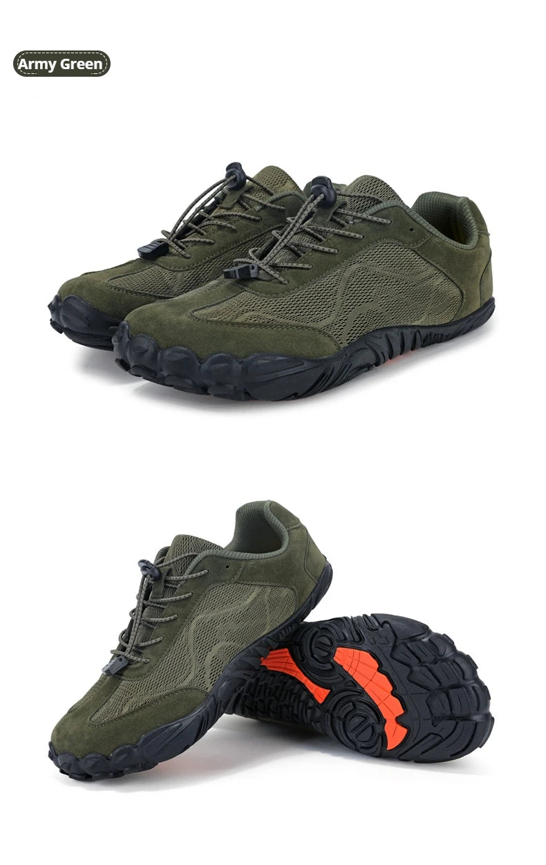 Wide Fit Sneakers for Men and Women Zero Drop Barefoot Shoes with Elastic Band for Beach Hiking and Daily Wear