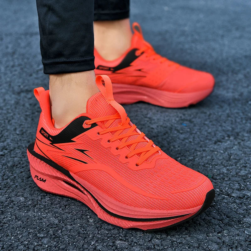 Couple Men's and Women's Carbon Plate Full-Length Summer Breathable Running Professional Breathable Running Shoes Shock-Absorbin