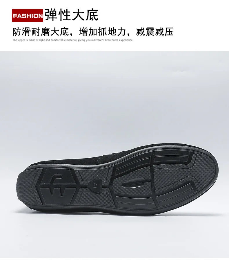 Men's Loafers, Lightweight and Breathable Casual Shoes, Mens Flat Driving Shoes, Soft Sole Slip-on Business Shoes, Moccasins