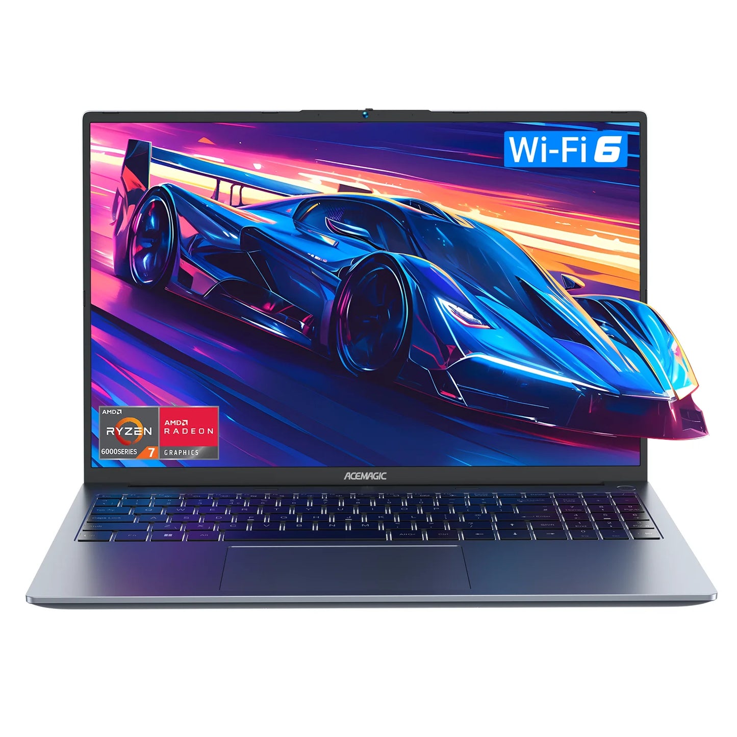 ACEMAGIC ‎RX16 AMD Ryzen 7 6800H 16.1" Ultra Slim 4400MAH Laptop 16GB LPDDR5 RAM 512GB ROM Windows 11Pro BT5.2 Wifi 6 Notebook