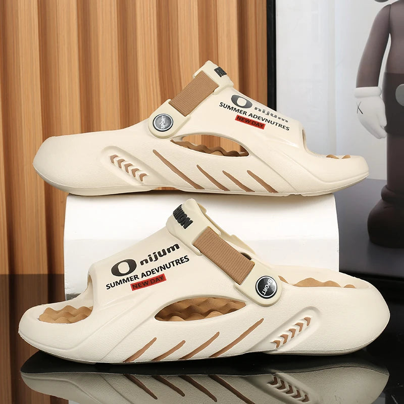 Men Slippers 2025 New Summer EVA Soft-soled Platform Slides Sandals Indoor Outdoor Walking Beach Shoes Flip Flops Mens Shoes