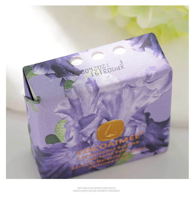 200g French Soap Mite Removing Soap Lavender French Hand Ground Soap Korean Style Baoli Wedding Gift Box Wedding Souvenir Gift
