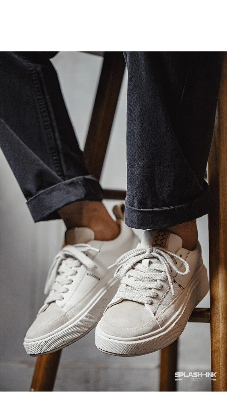 Maden Splash Ink Retro Board Shoes Men's Summer New Low Top Casual Shoes Versatile Rubber Thick Bottom Board Shoes Sneakers