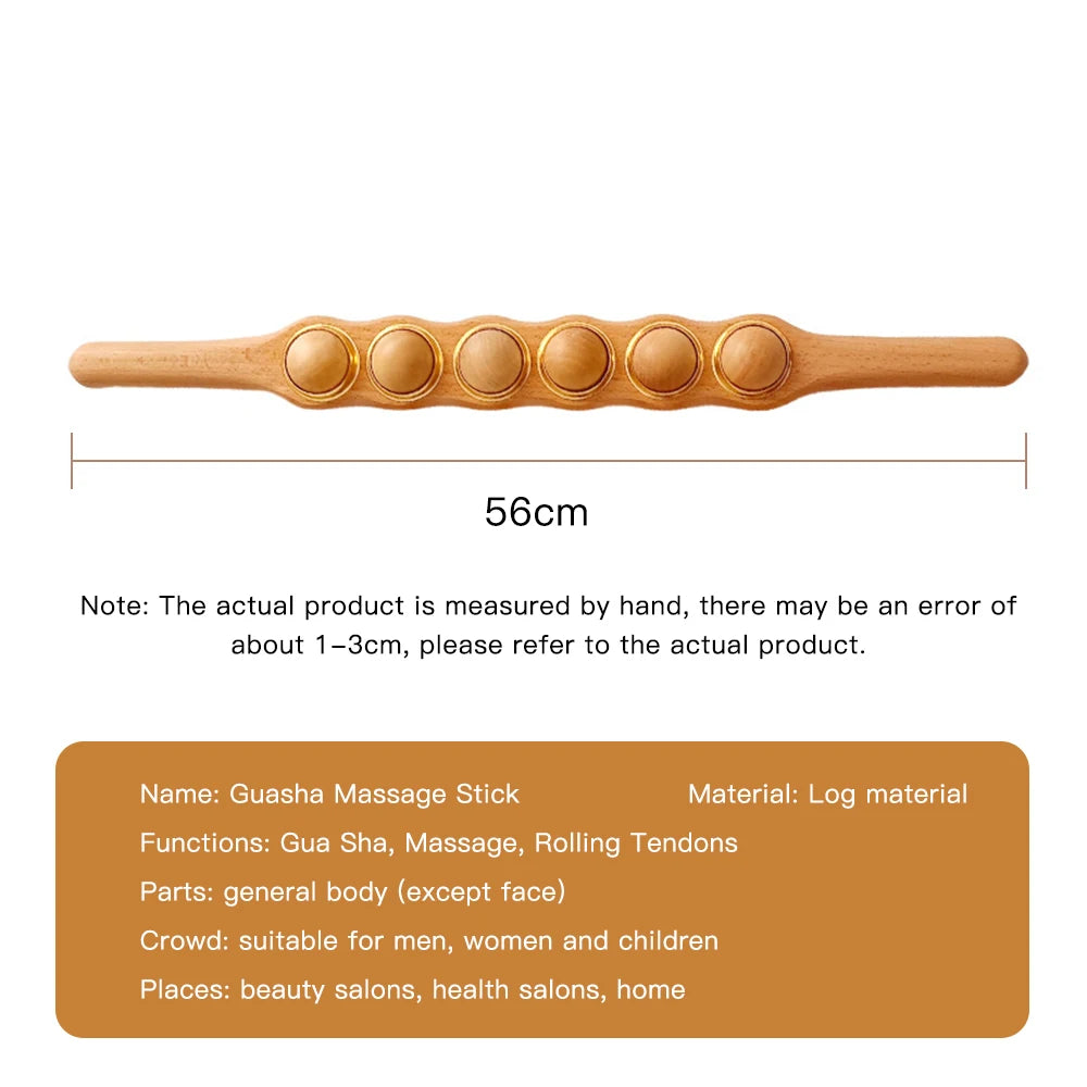 Wood Therapy Massager Anti-Cellulite Gua Sha Tool Deep Tissue Relax Massager for Body Face Lifting Maderoterapia Roller