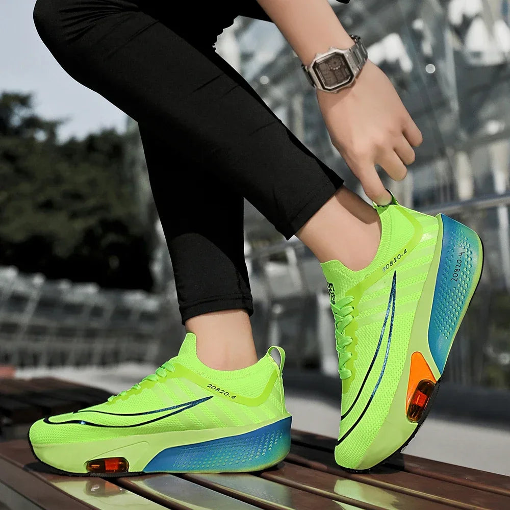 New Foreign Trade Couple Sports and Leisure Shoes Fashionable and Versatile Thick Bottom Lightweight Air Cushioned Running Shoes