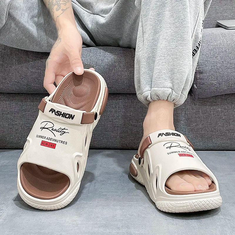 Sandals Beach Shoes Men's Slippers Soft and Comfortable Thick Bottom Wear-resistant Indoor and Outdoor Bathroom Unisex Fashion