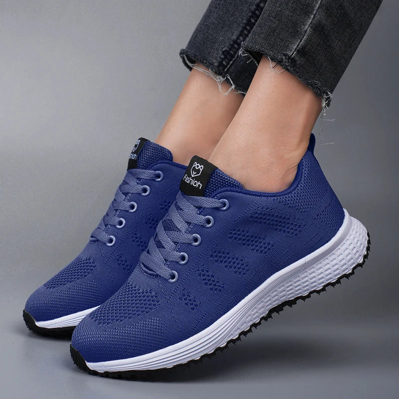 Women's Casual Flats Air Mesh Breathable Trainers Ladies Shoes Female Sneakers Women Basket Tenis Feminino